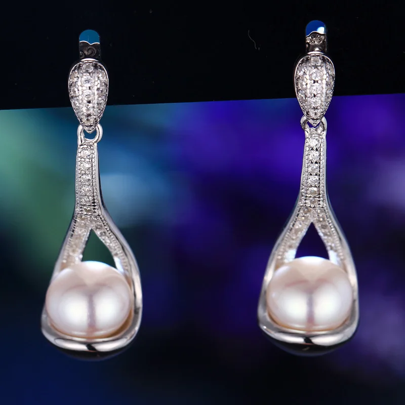 Dainashi Новинка список рекомендуем серебро жемчужина ложка падение Серьги Fine Jewelry с