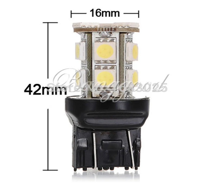 1 шт. T20 W21/5 Вт 7443 13 SMD DC12V 5050 светодиодный чистый белый автомобильный светильник