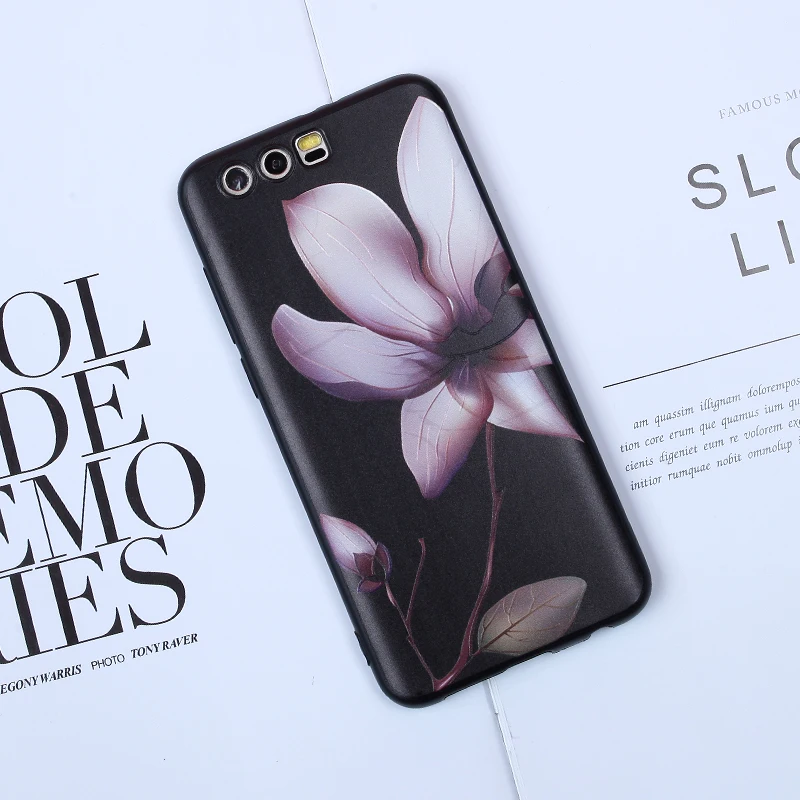 Чехол для Huawei Honor 9 10 Lite 6X 7X Nova 3E 2 Plus Мягкий ТПУ матовый Силиконовый Цветочный чехол