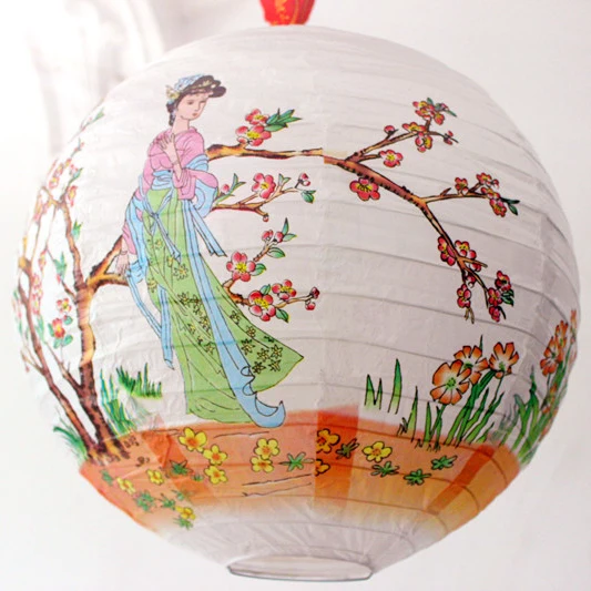 40 см 1" Китайское круглое бумажный фонарь lampion babyshower День рождения Свадьба юбилей спальня украшения дома аксессуары - Цвет: K