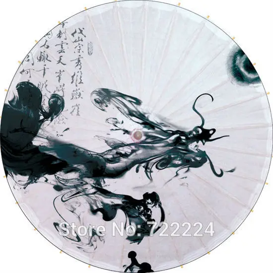 Диаметр 84 см искусственная чернильная живопись ручной работы водонепроницаемый