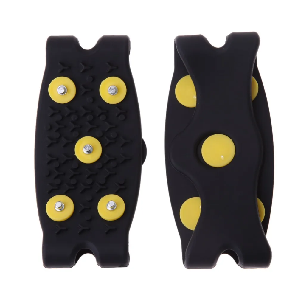 Зимние Нескользящие скобы для снега 5 шипов мужские и льда обувь ходунки катания