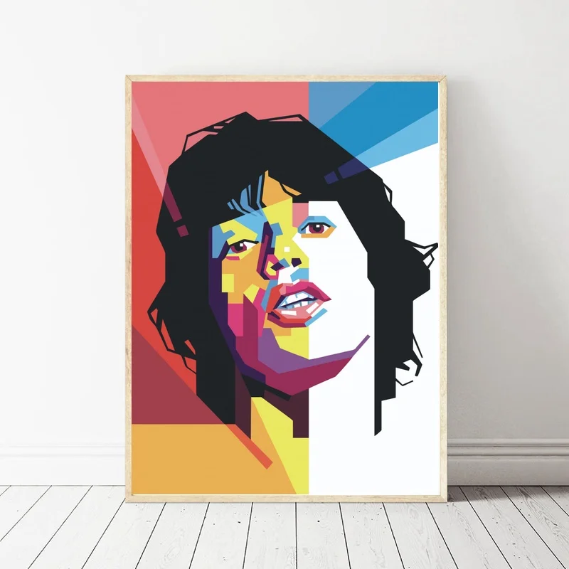 Mick Jagger музыка звезда Искусство Холст плакат картины для гостиной|Рисование и