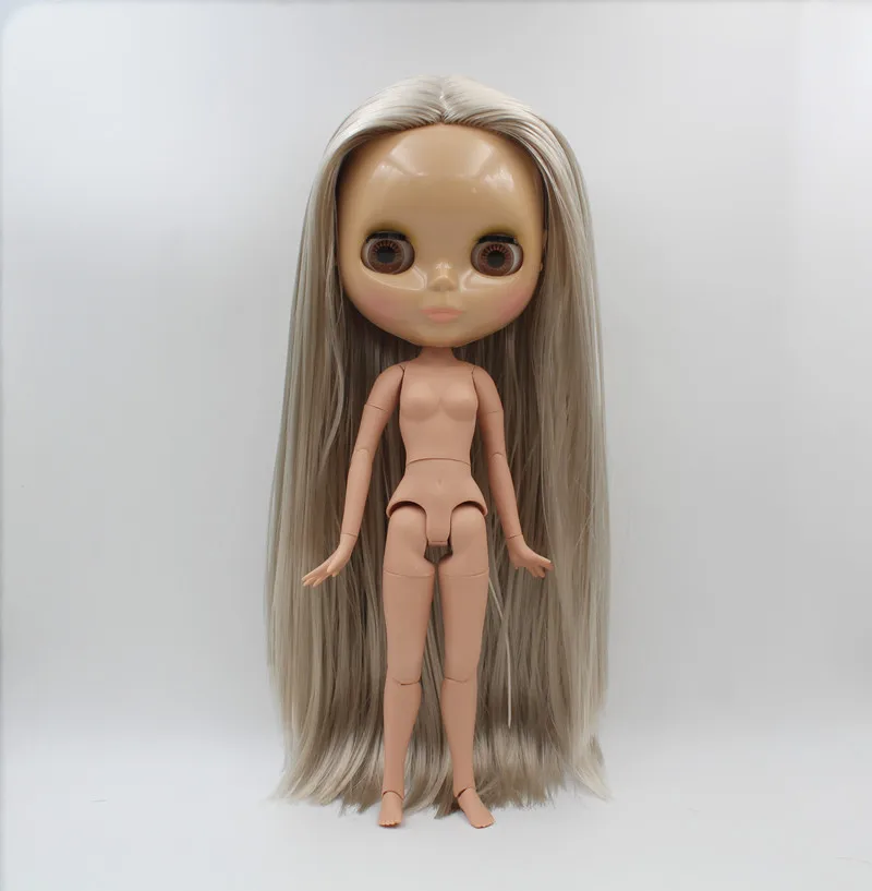 Кукла Blygirl прямые серебряные волосы телесная кукла 1/6 тела загара 19 суставов