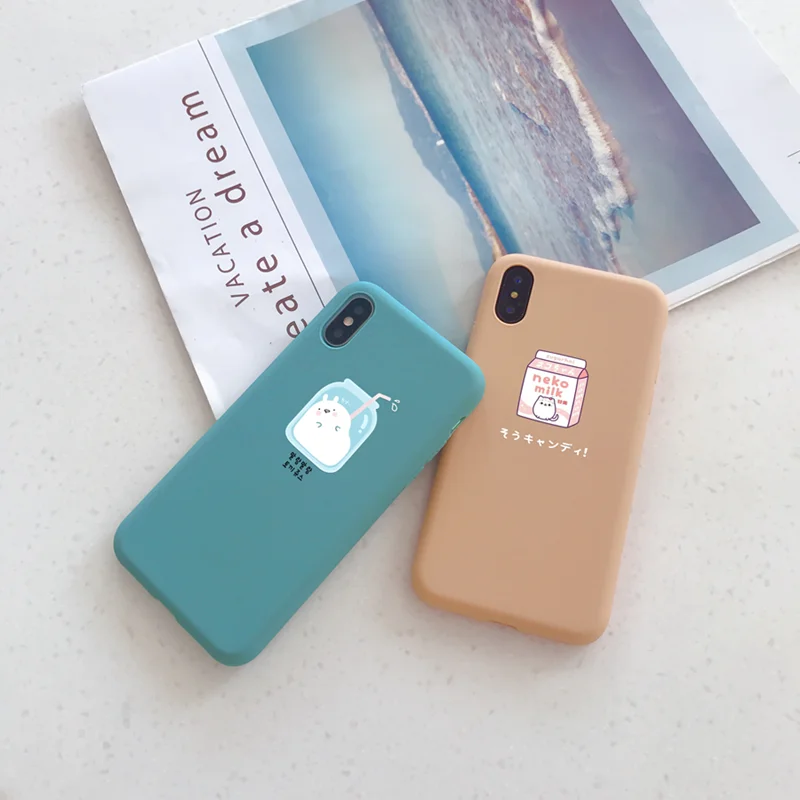 Милый молочный ящик Чехол для iPhone 6 S 6s Plus 8plu 7 чехлов силиконовый мягкий задний