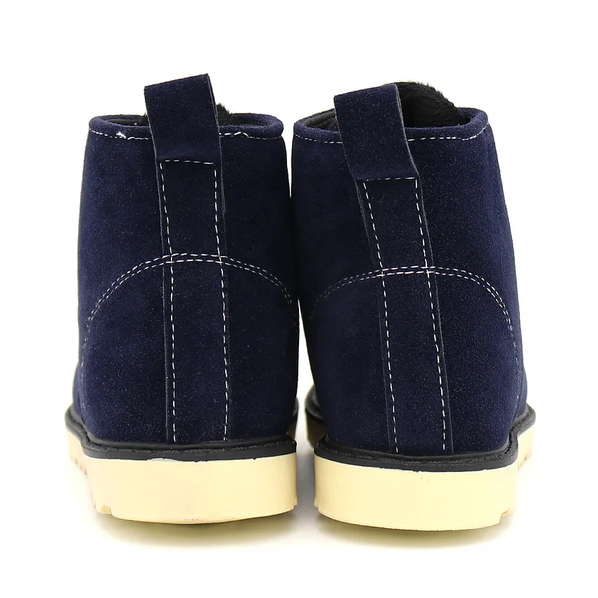 BIMUDUIYU/брендовые зимние Бархатные ботинки мужские замшевые полуботинки