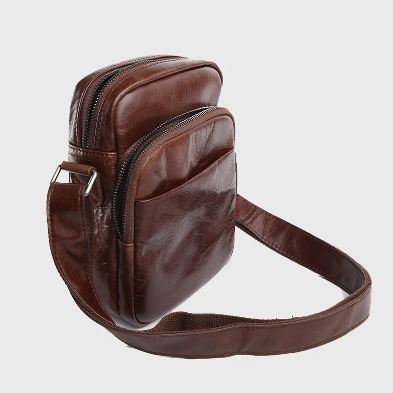 LANSPACE мужская кожаная сумка через плечо из натуральной кожи Маленькая