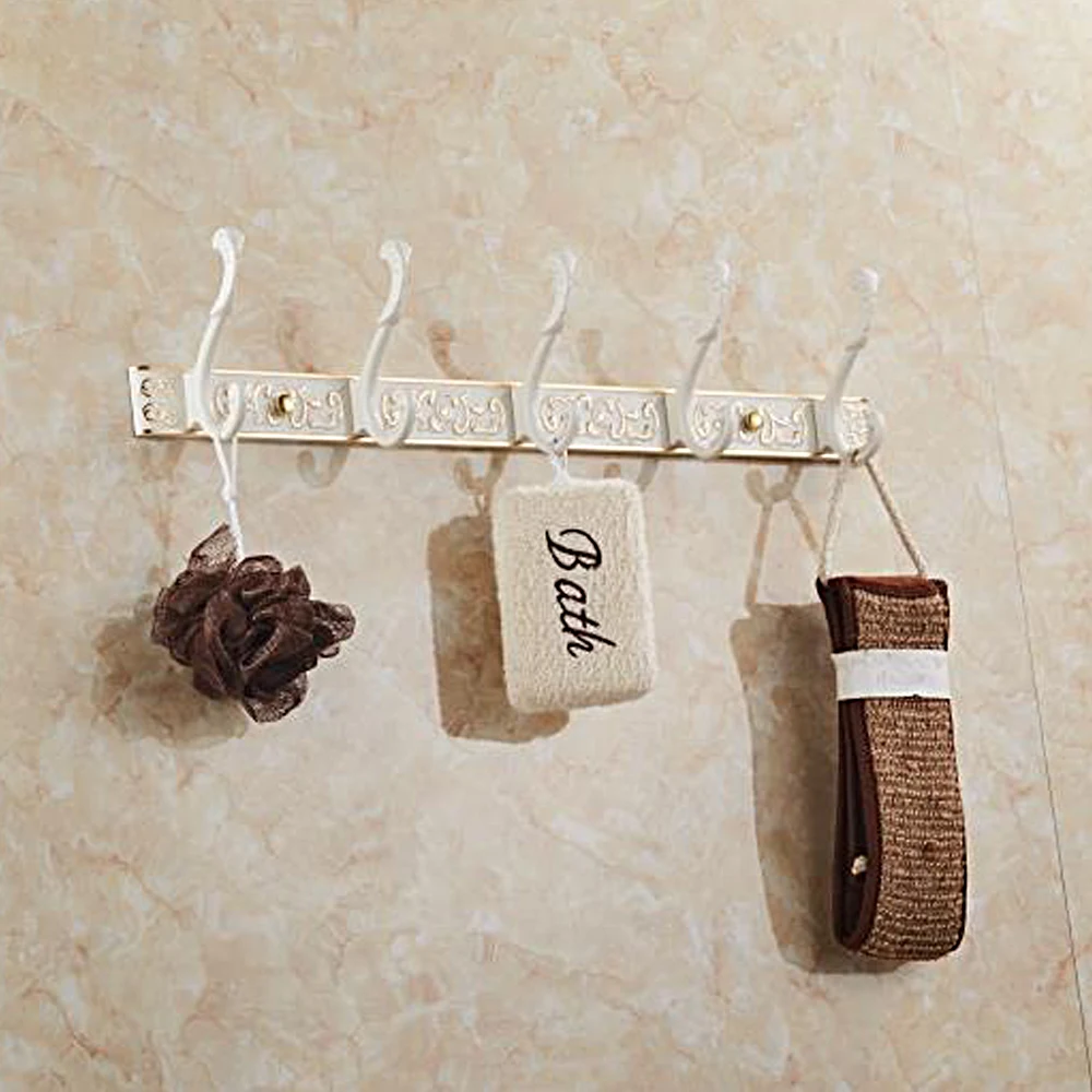 

lace Ivory white aluminum coat hooks delicate wall hooks for clothes coat hangers wall bathroom hook 4-6 for global B2C market