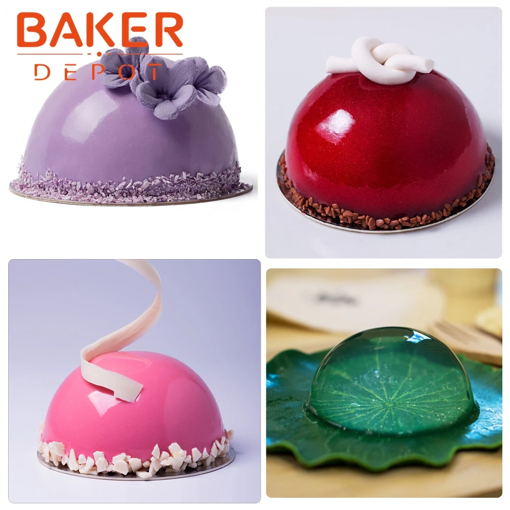 BAKER DEPOT DIY 5 даже большая купольная силиконовая форма для торта, форма для мыла, Желейный пудинг, силиконовая форма для шоколада, CDSM-634
