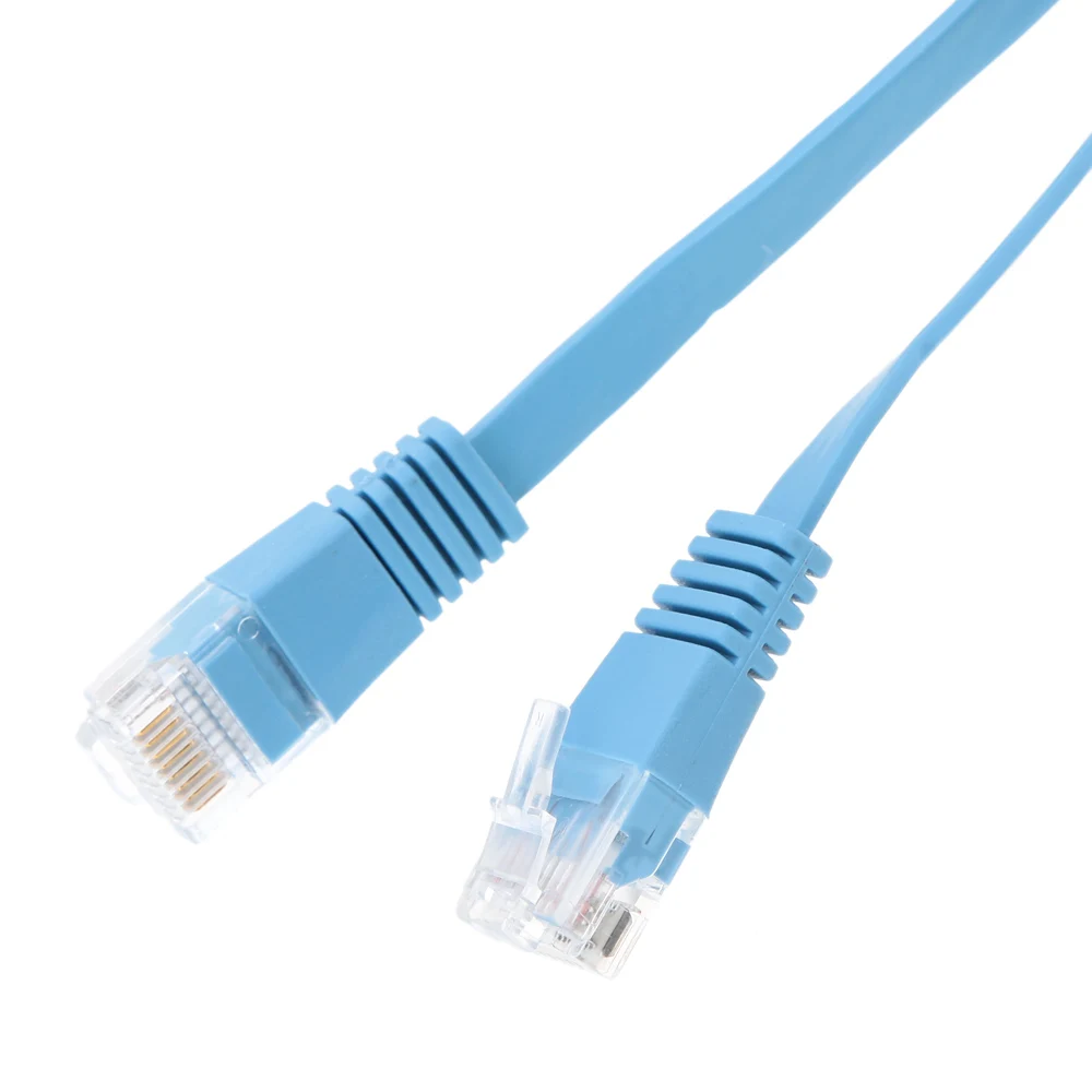 Высококачественный синий высокоскоростной плоский кабель Cat6 Ethernet Noolde