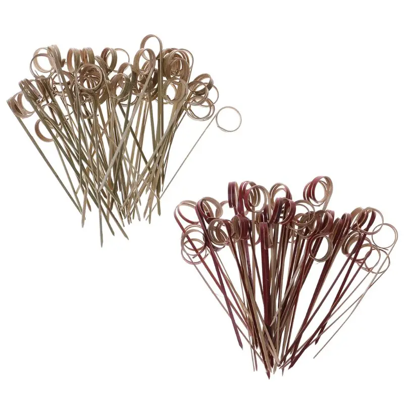 

100Pc/pack Party Decor Fingers Disposable Bamboo Fruit Fork Snack Cake Dessert Food Fruit Pick Toothpick Bento Lunches