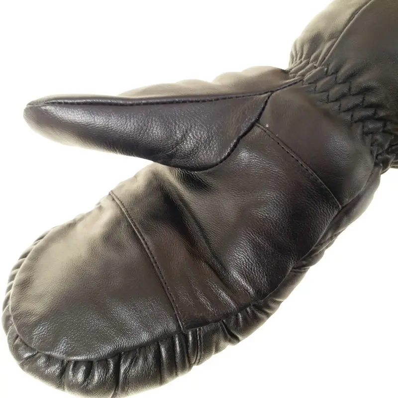 Женские кожаные перчатки из овчины боксерские уличные Утепленные зимние двойные