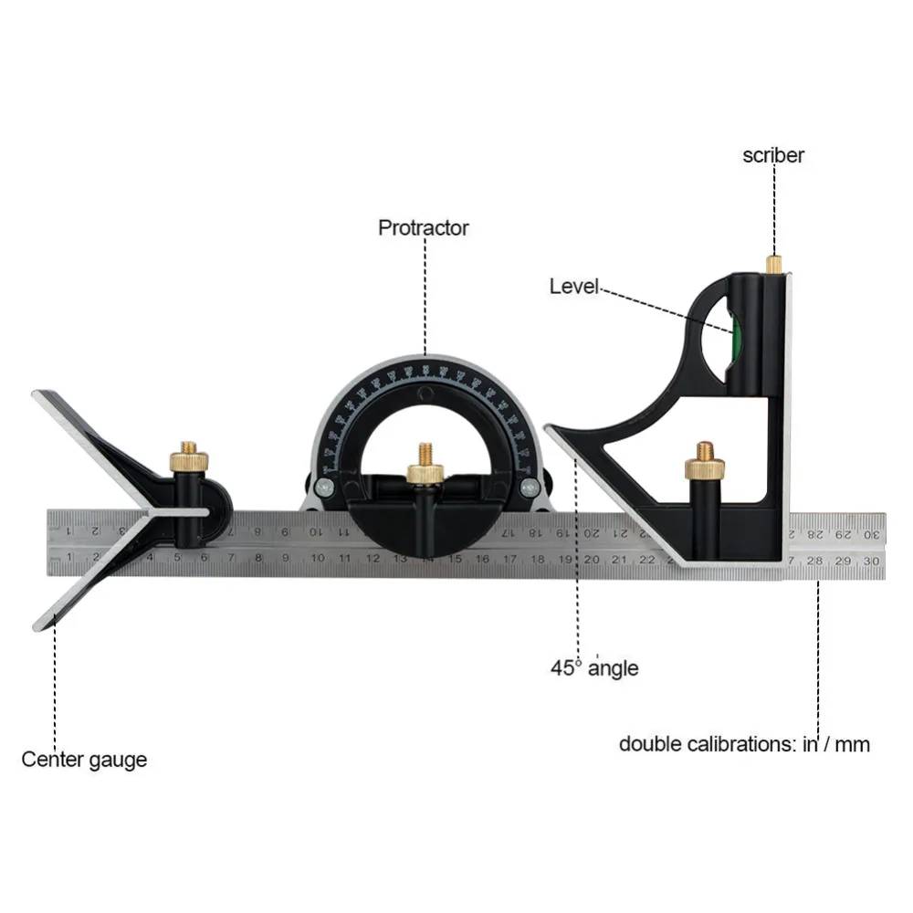 300 мм Многофункциональная портативная комбинированная квадратная угловая