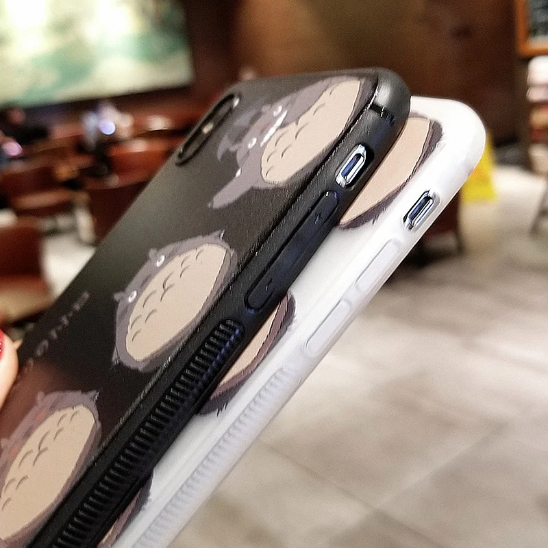 Парный чехол Totoro для iPhone X/XS MAX XR с мультяшным котом силиконовая задняя крышка 7/8 plus