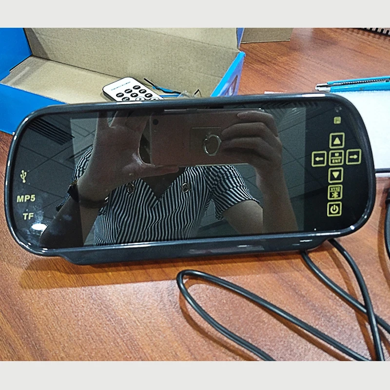 Оригинальный Авто зеркалом заднего вида для android IOS Bluetooth MP5 Стекло 7 дюймовый