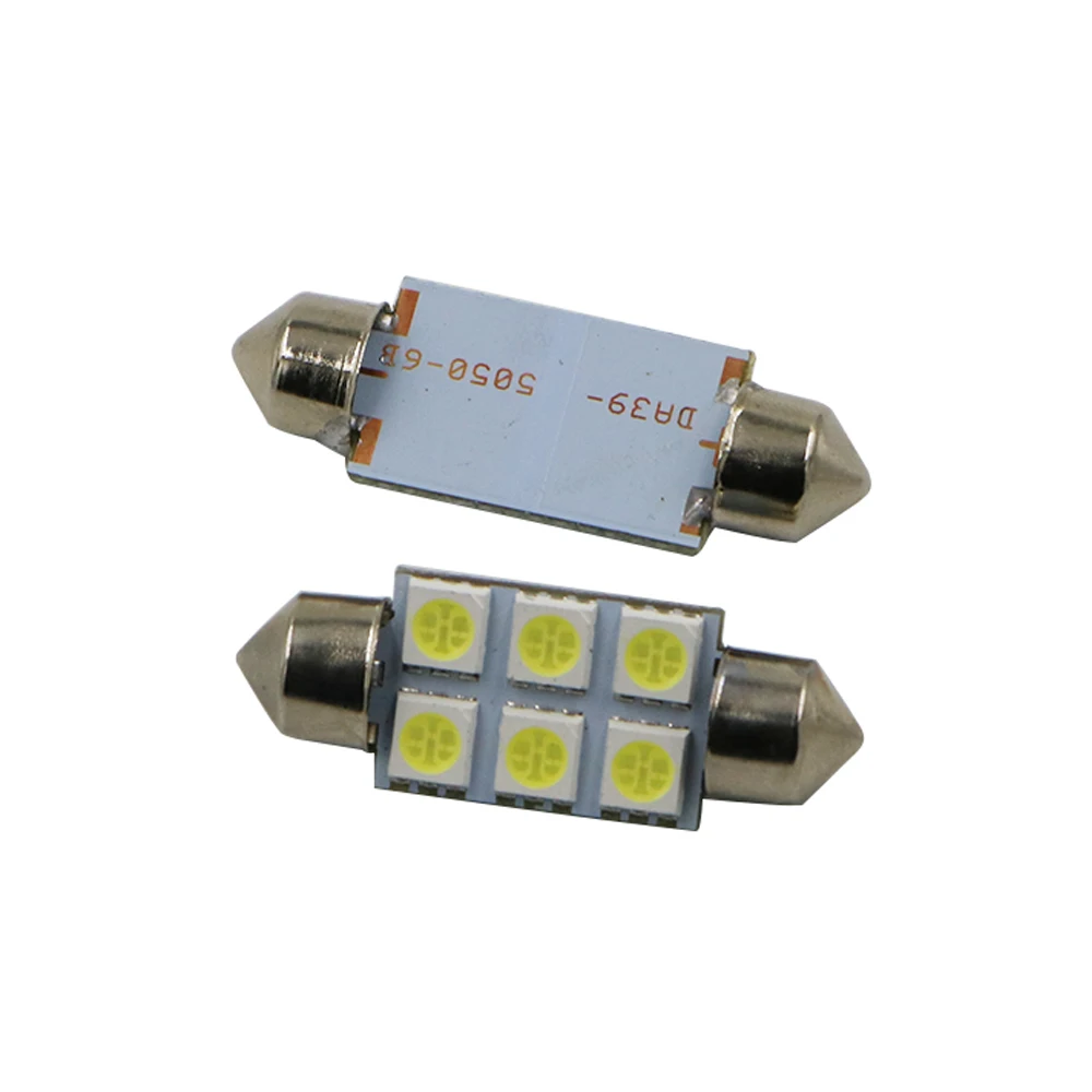 YSY 50 шт. 31 мм/36 мм/39 мм/41 мм 5050 6smd светодиодная гирлянда C5W Автомобильная