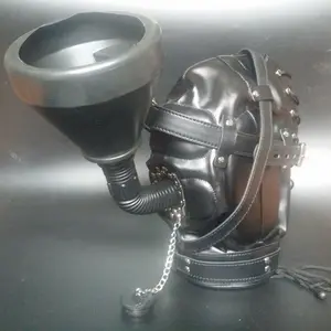 Головной капюшон маска ротовая пробка головной убор Воронка жидкость для фотостудии насадка для ограничения ролевых игр БДСМ игры для пар секс-игрушки для мужчин