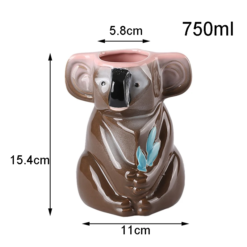 Милые Гавайские кружки Koala Tiki, Коктейльная кружка, пивная кружка для напитков, кружка для вина, керамическая кружка Ku. Ku. Kauioo, барные инструменты для вина, аксессуары