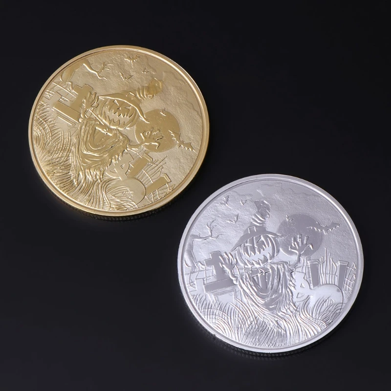 Хэллоуин памятная монета пугало Тыква модные подарки сувенирная