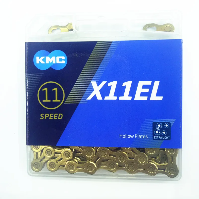 Велосипедная цепь KMC X11EL X11 116L 11 для скоростного велосипеда с волшебной кнопкой