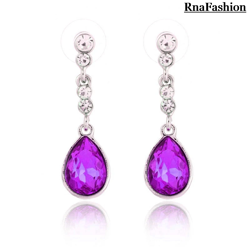 Новое поступление 2014 длинные серьги Rouge Tear с австрийским кристаллом лучший