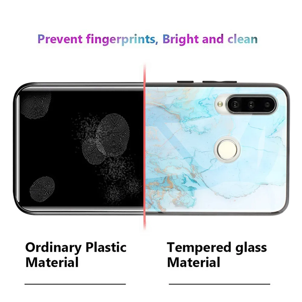 KISSCASE Tempered Glass Case For Huawei P20 P30 Lite Mate 20 Pro Marble Back Y9 2019 Nova 4 3I 3 Funda Capa |