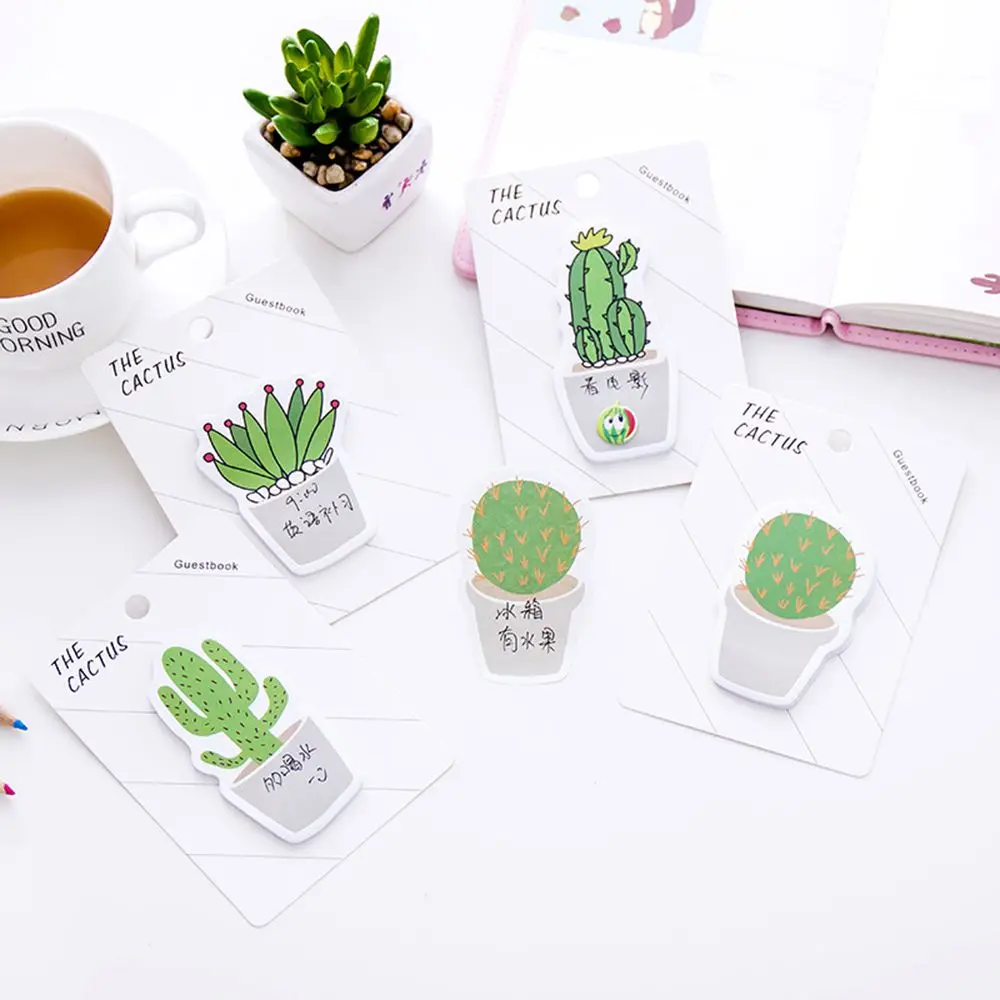 

30 Sheets Fresh Cactus Memo Pad Sticky Notes Notebook Stationery Memo Pad Papelaria Escolar School Supplies