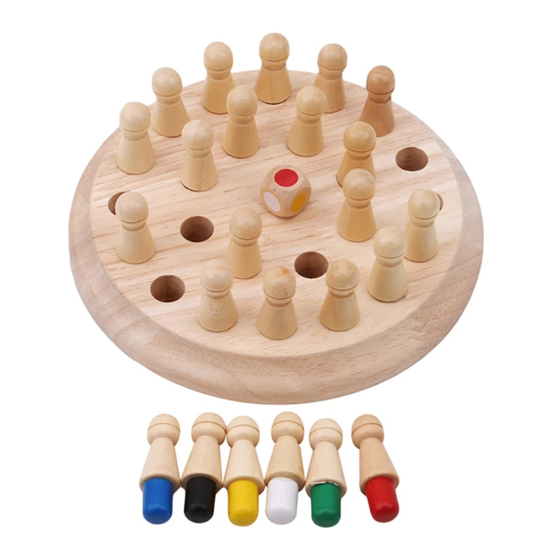 kids wooden memory match stick chess game fun block board game educational color cognitive ability toy for children free global shipping