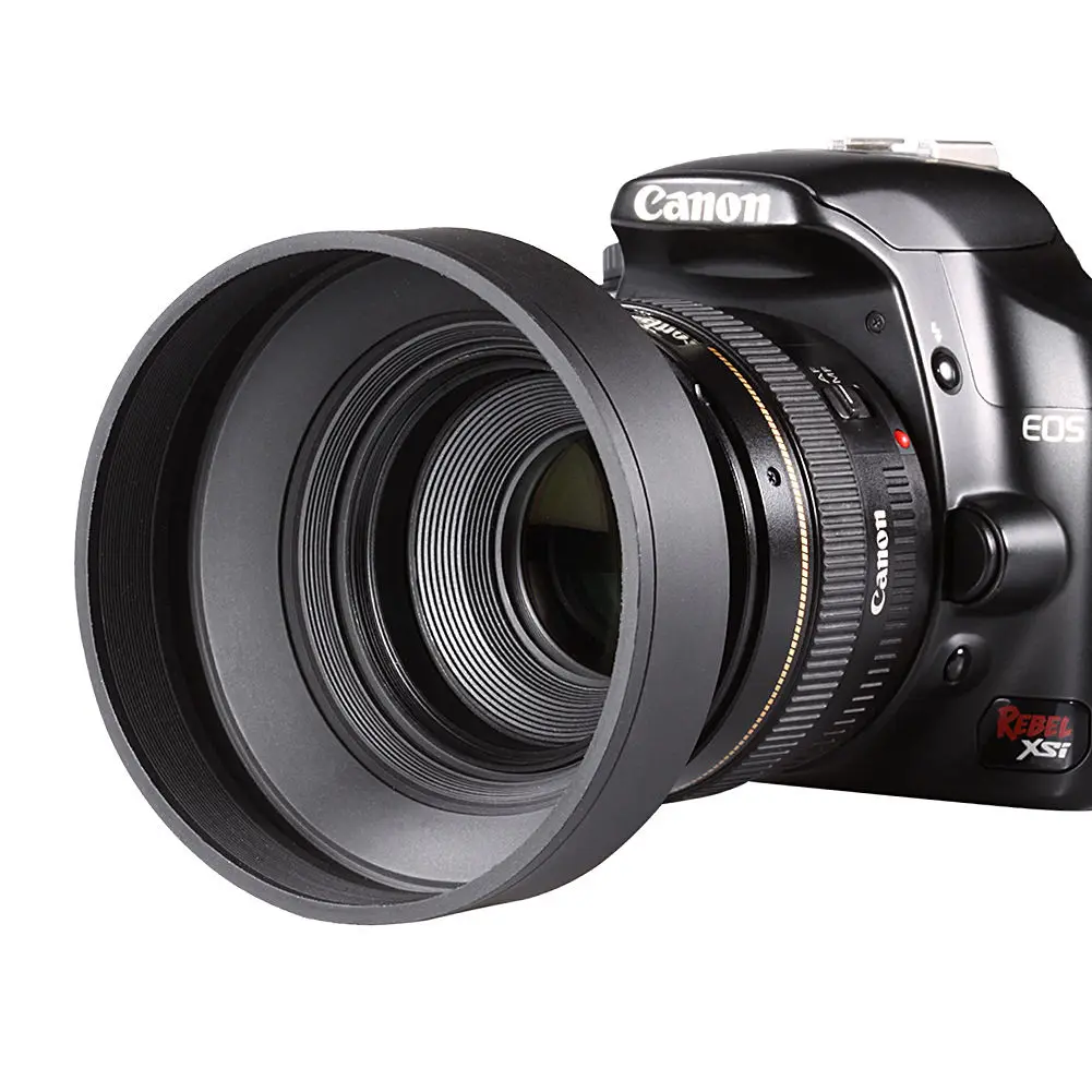 82 мм трехходовая резиновая складная бленда для объектива камеры цифровой пленки