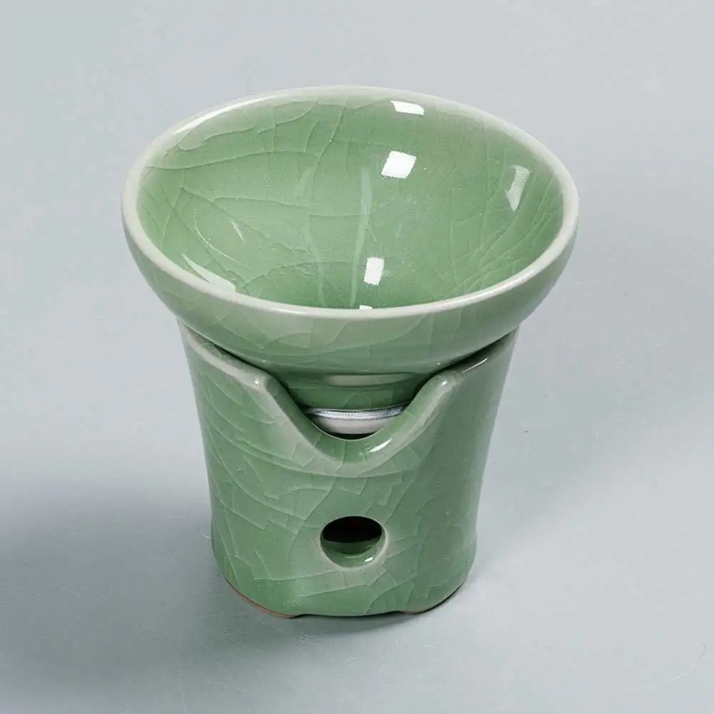 Newchinaroad green Chinese kung fu tea set with crackled glaze including 1 teapot*6 teacups*1 sharing pot*1 strainer (10pcs) | Дом и сад
