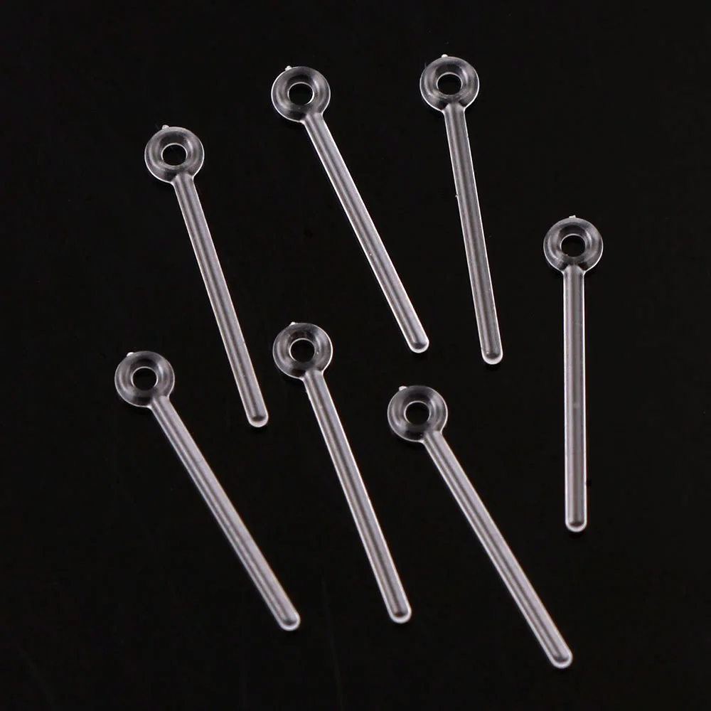 Прозрачный пластик с отверстием для ушей 20 шт. шпильки ювелирных изделий