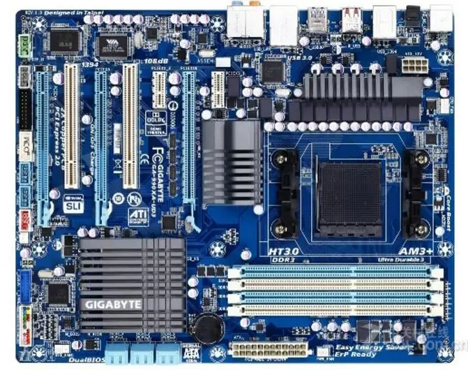 Для Gigabyte GA 990XA UD3 оригинальная б/у рабочего стола материнской платы для AMD 990FX