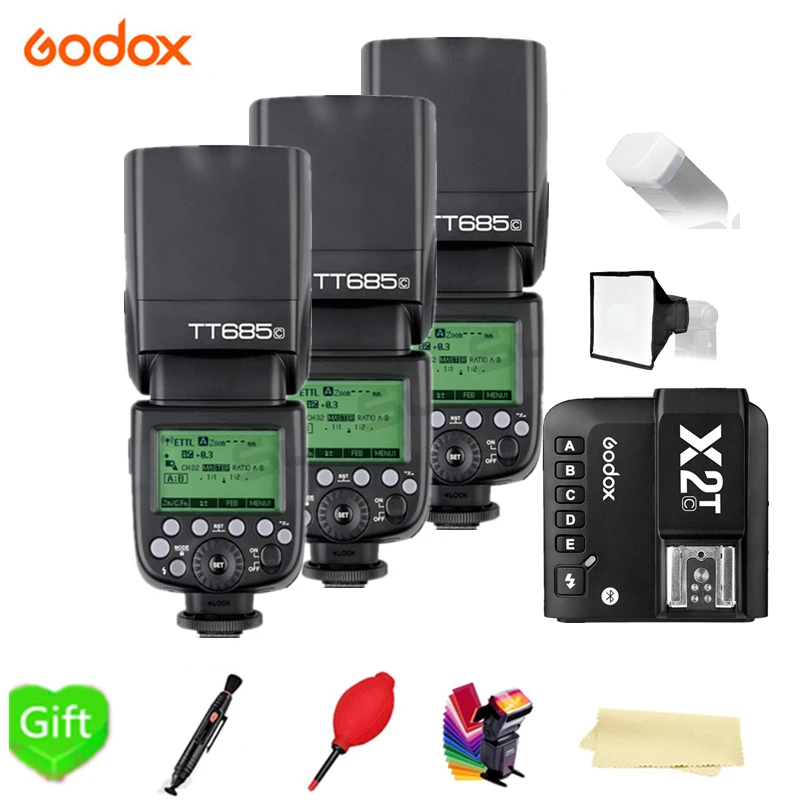 Godox TT685 C/N/S/F/O 2 4G HSS ttl беспроводной скоростной вспышки + X2T триггер для камеры Canon Nikon