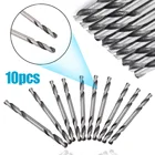 Набор сверл с двойным наконечником Diam HSS, 10 шт., 3,2 мм, деревообрабатывающий Железный поворотный резак, инструмент для сверления дерева и металла своими руками