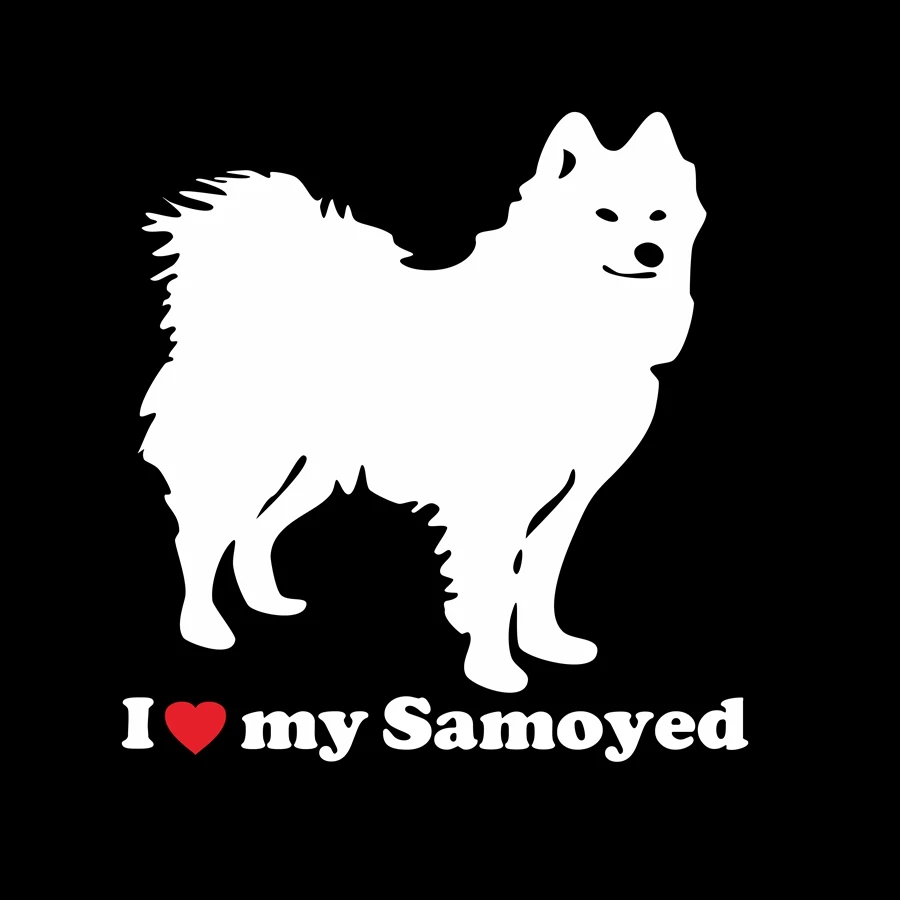 Виниловая наклейка I Love My Samoyed высеченные картинки с изображением животных Sammy для