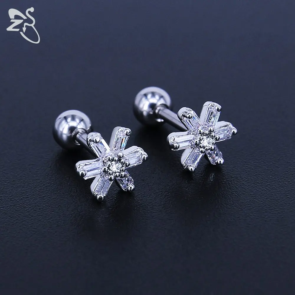 Серьги гвоздики из нержавеющей стали 316 с маленькими маргаритками|daisy flower earrings|ear