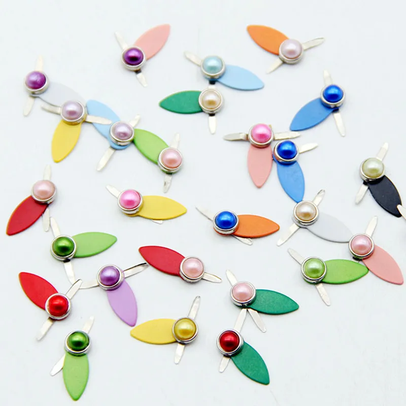 60 шт. круглые металлические жемчужные брадсы с вращающимися кнопками рамка для