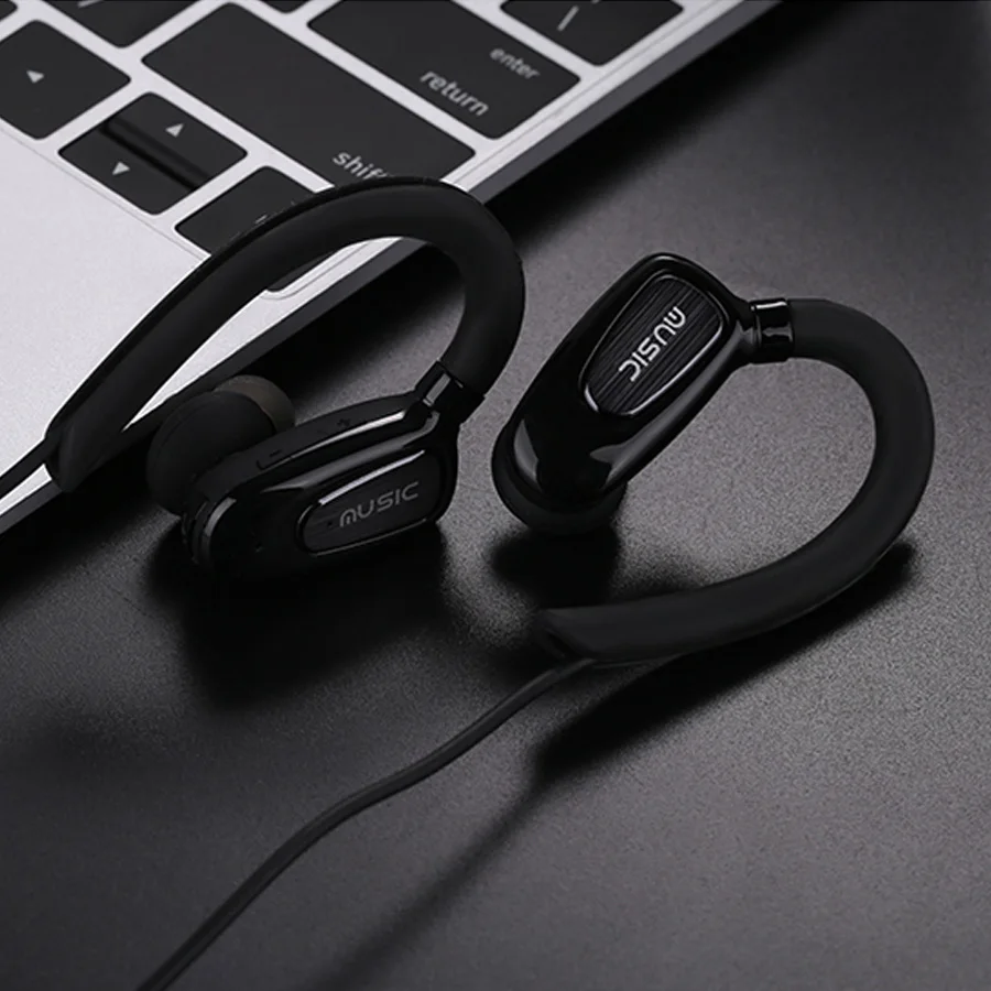 Sport Bluetooth Earphone Wireless Stereo Bass Sweatproof Music Running Fitness Ear Hook Earbuds Xiaomi Phone Earphones | Электроника