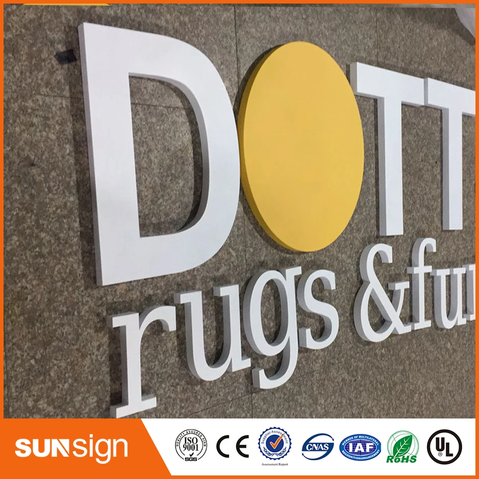 Customized factory outlet panited 3d stainless steel letters