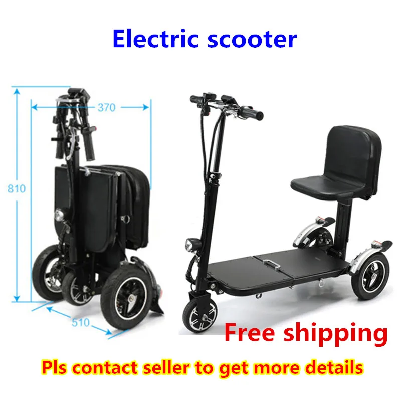 

Elderly Mobility Scooter Foldable Wheels And Tires Carbon Folding Scooters 3/4 Wheel Powerful Drives Auto Electric Wheelchairs