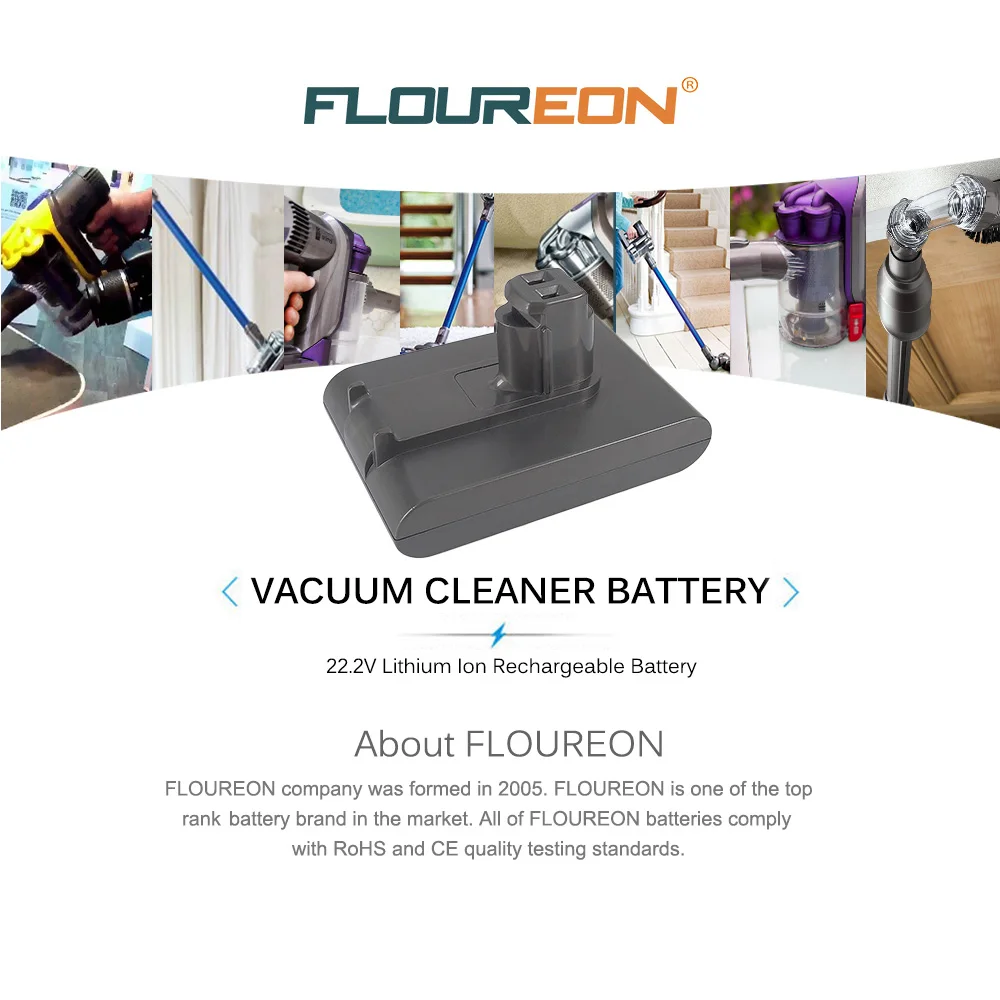 Аккумуляторная батарея FLOUREON DC31 6 ячейка для Dyson DC34 DC35 ручной пылесос 17083 01 05 07 09|dc35