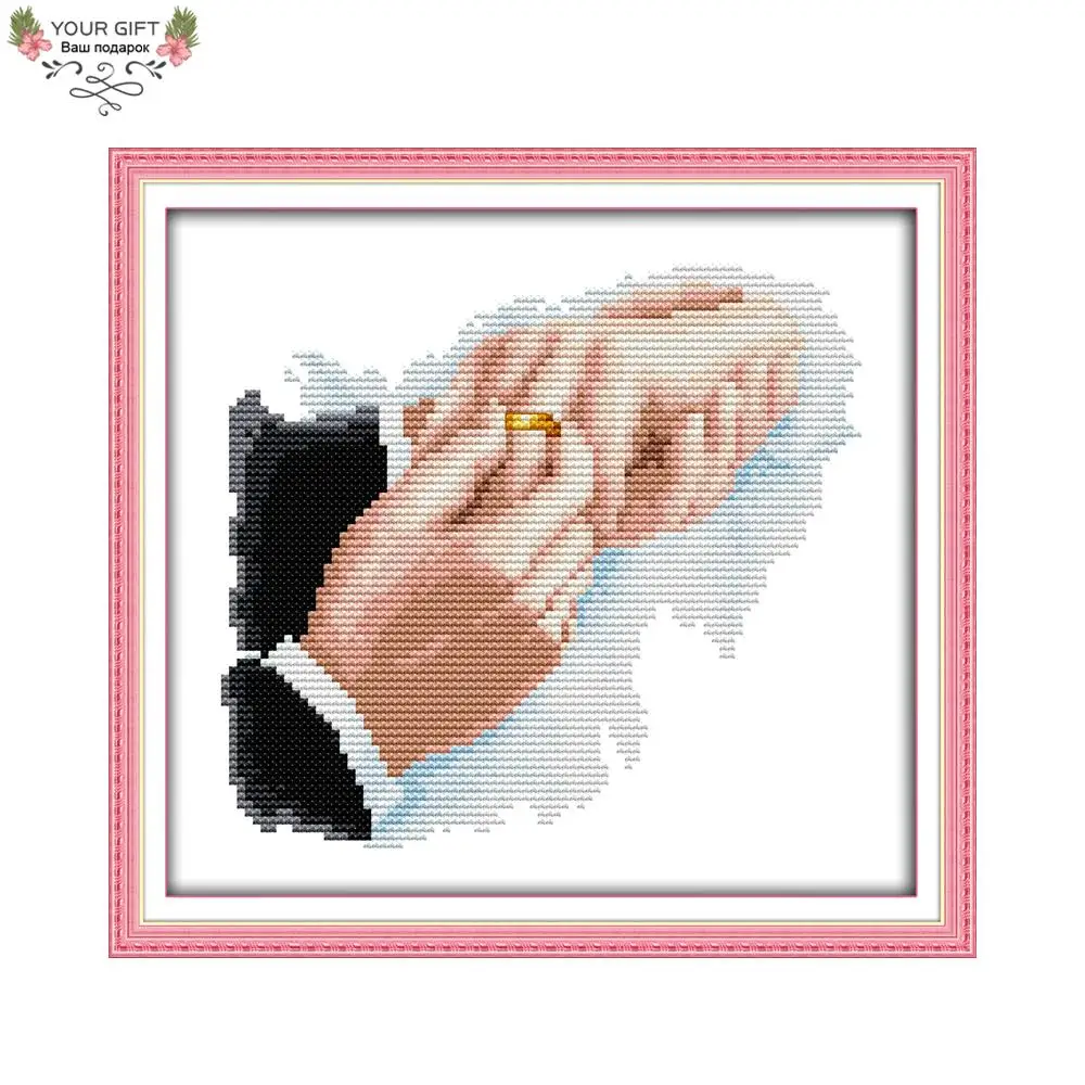 Joy Sunday романтический брак R692 14CT 11CT подсчитанный и отпечатанный домашний декор