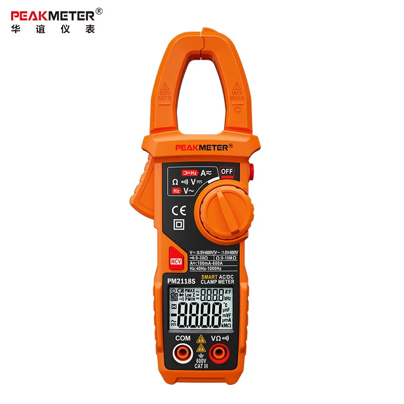

Цифровой мультиметр PEAKMETER PM2118S, умный мультиметр переменного/постоянного тока с автоматическим выбором диапазона, 6000 В, вольт, ампер, Омметр,...