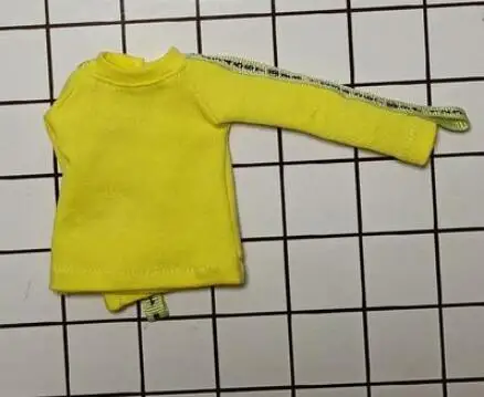 yellow shirt Повседневная футболка с длинными рукавами и юбка модная одежда для девочек, желтая/зеленая толстовка с капюшоном для девочек OB24 Azone 1/6 аксессуары для кукол - Цвет: yellow shirt