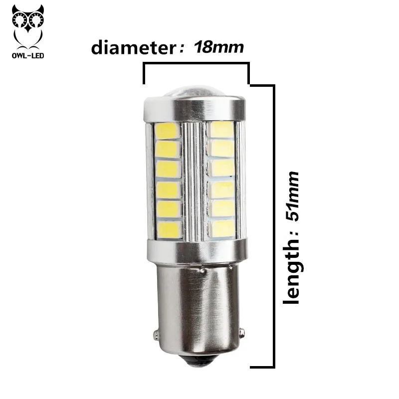 1 шт. 1156 P21W 7506 BA15S 33SMD 5630 Светодиодный Автомобильные стоп-сигналы DRL вождения