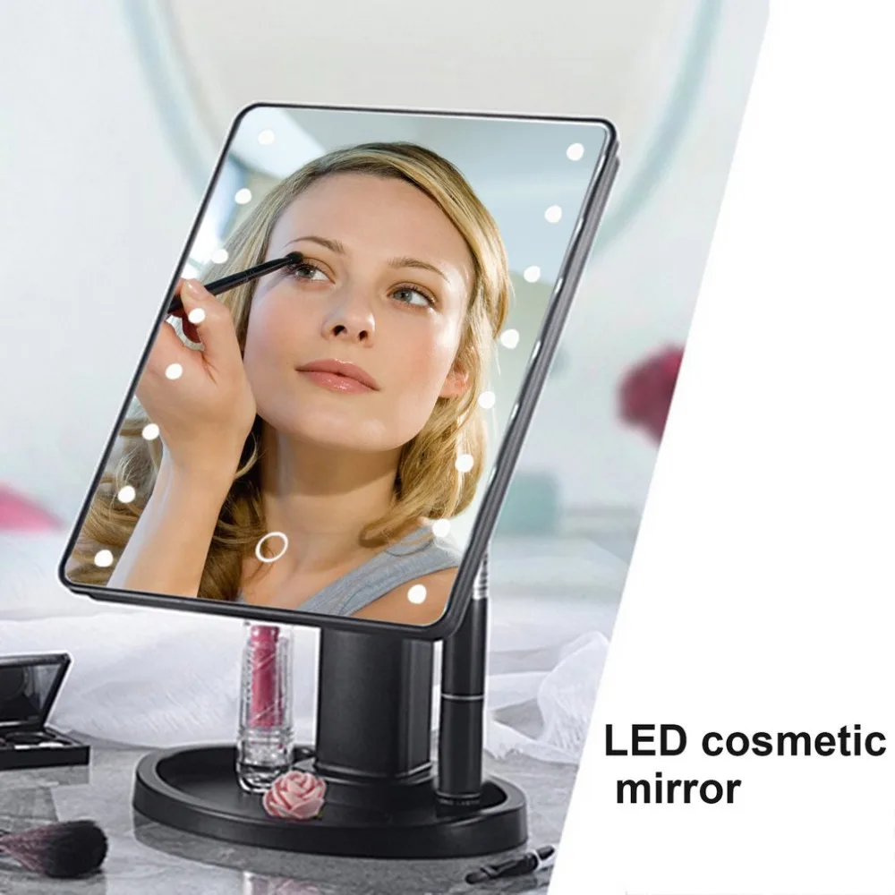22 LED Magnifying Mirror led light Vanity mirror maquillage miroir Beauty makeup lights 360 rotation Led cosmetic |
