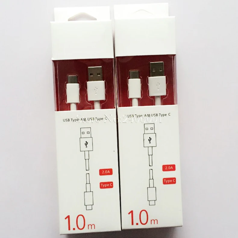 USB Type A to C 9V 2A cable high speed 3ft with original retail box for huawei P9 samsung note7 50pcs/lot | Мобильные телефоны и