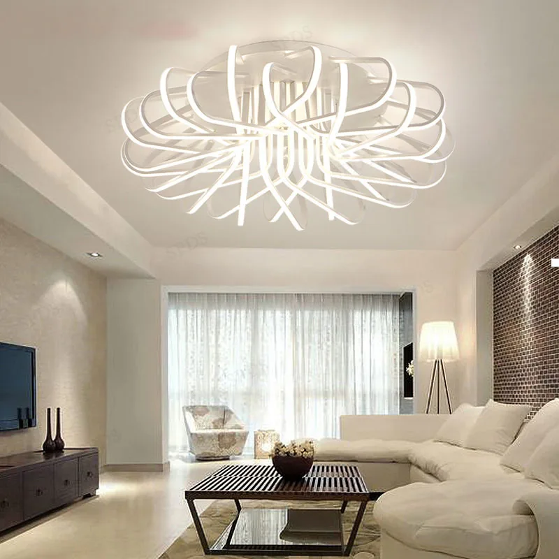 Modern Bird Nest Wrought Iron Aluminium LED Interior Lighting Ceiling Lamps Home Decoration Remote Surface Mounted Lamp | Освещение