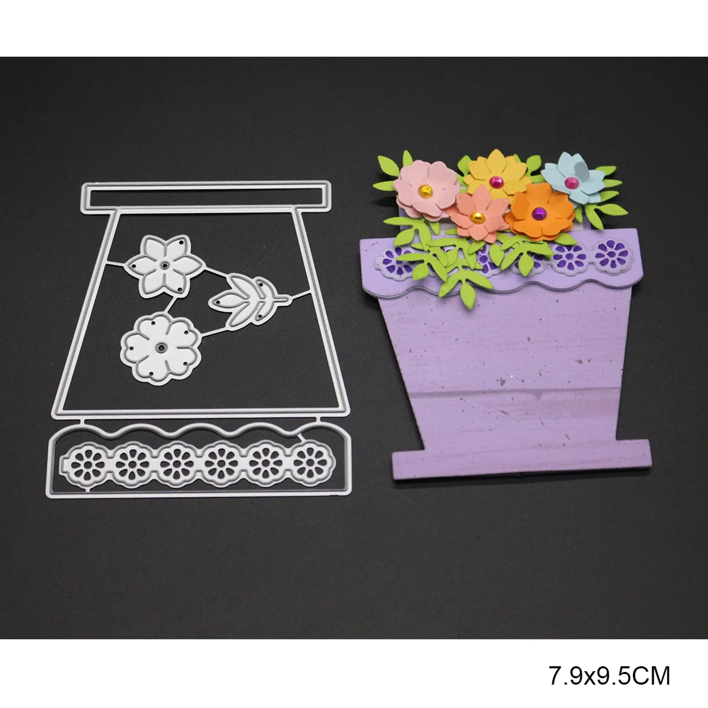 Цветок чашка штампованный Скрапбукинг Новое поступление металлический