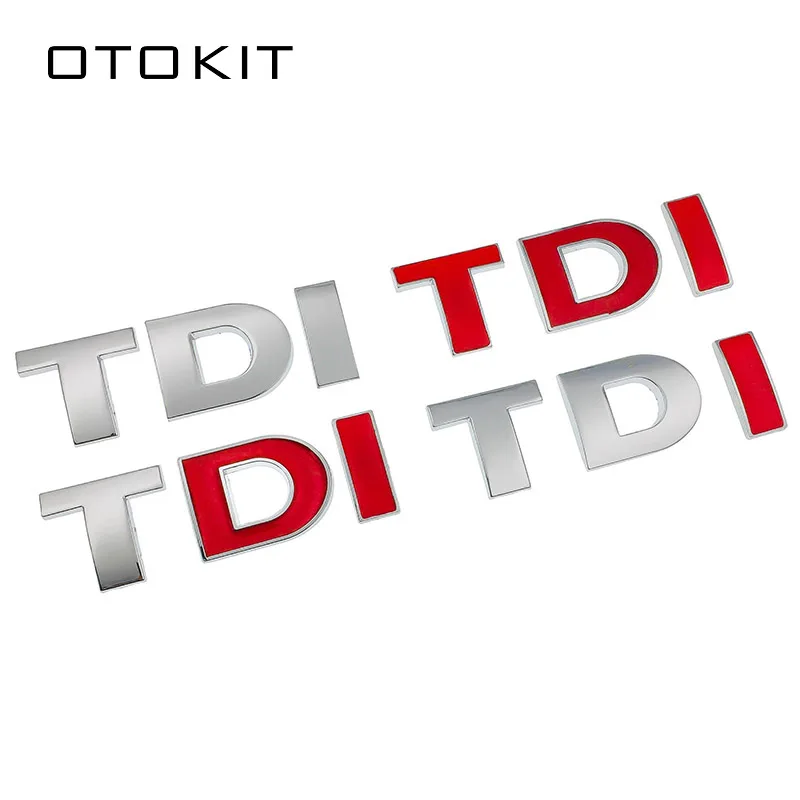 Автомобильный Стайлинг красный твердый логотип TDI значок эмблема наклейка